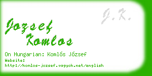jozsef komlos business card