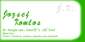 jozsef komlos business card